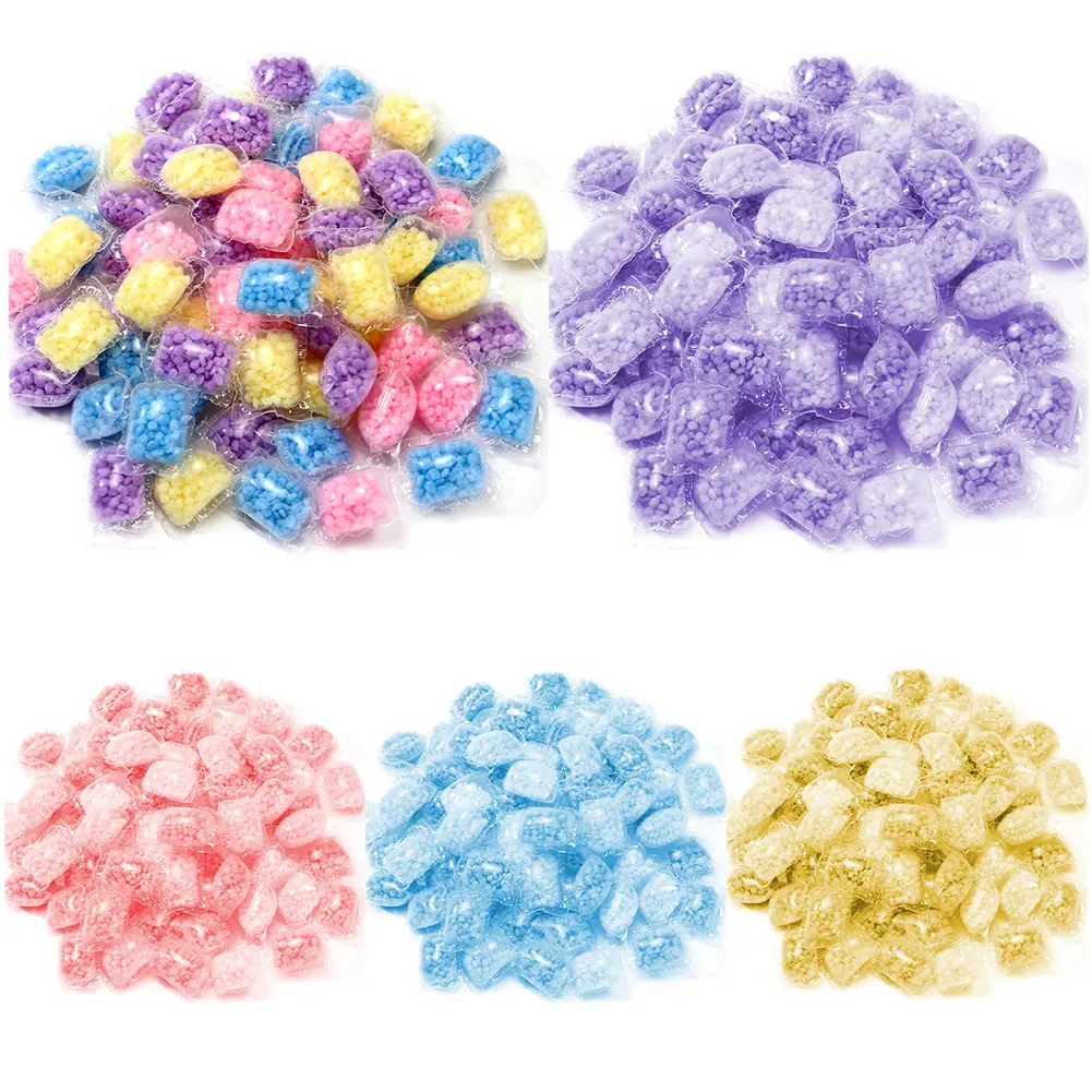 100Pcs Detergent Liquid Capsule Ball Anti Static Laundry Scent Booster Beads Lasting for Washing Machine