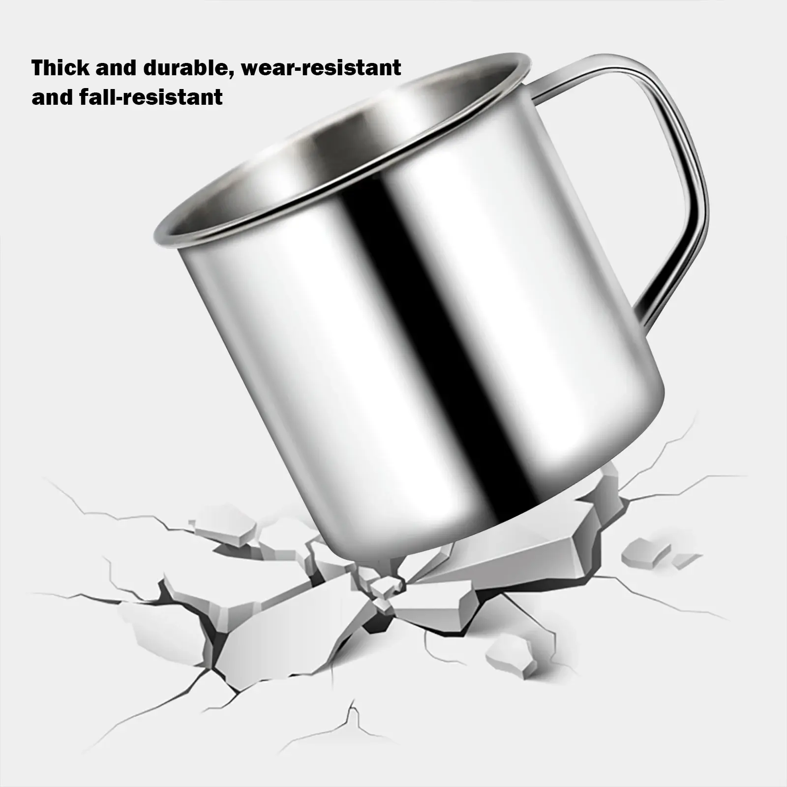 1-3Pcs Tea Mug Cup Stainless Steel Coffee Cup with Handle 200ML Childrens Water Cup Useful For Outdoor Camping Hiking Picnic