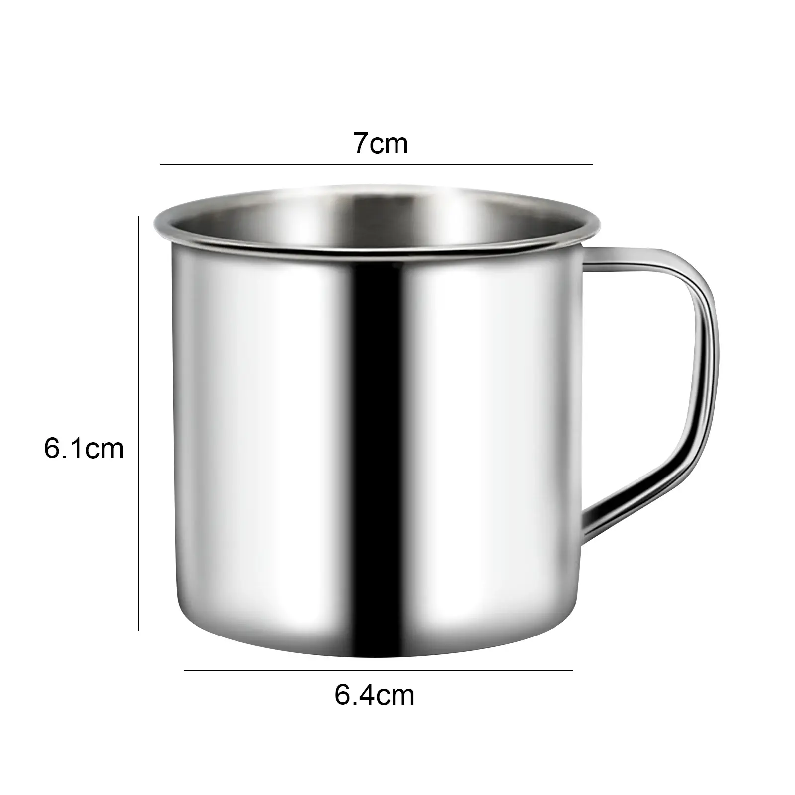 1-3Pcs Tea Mug Cup Stainless Steel Coffee Cup with Handle 200ML Childrens Water Cup Useful For Outdoor Camping Hiking Picnic