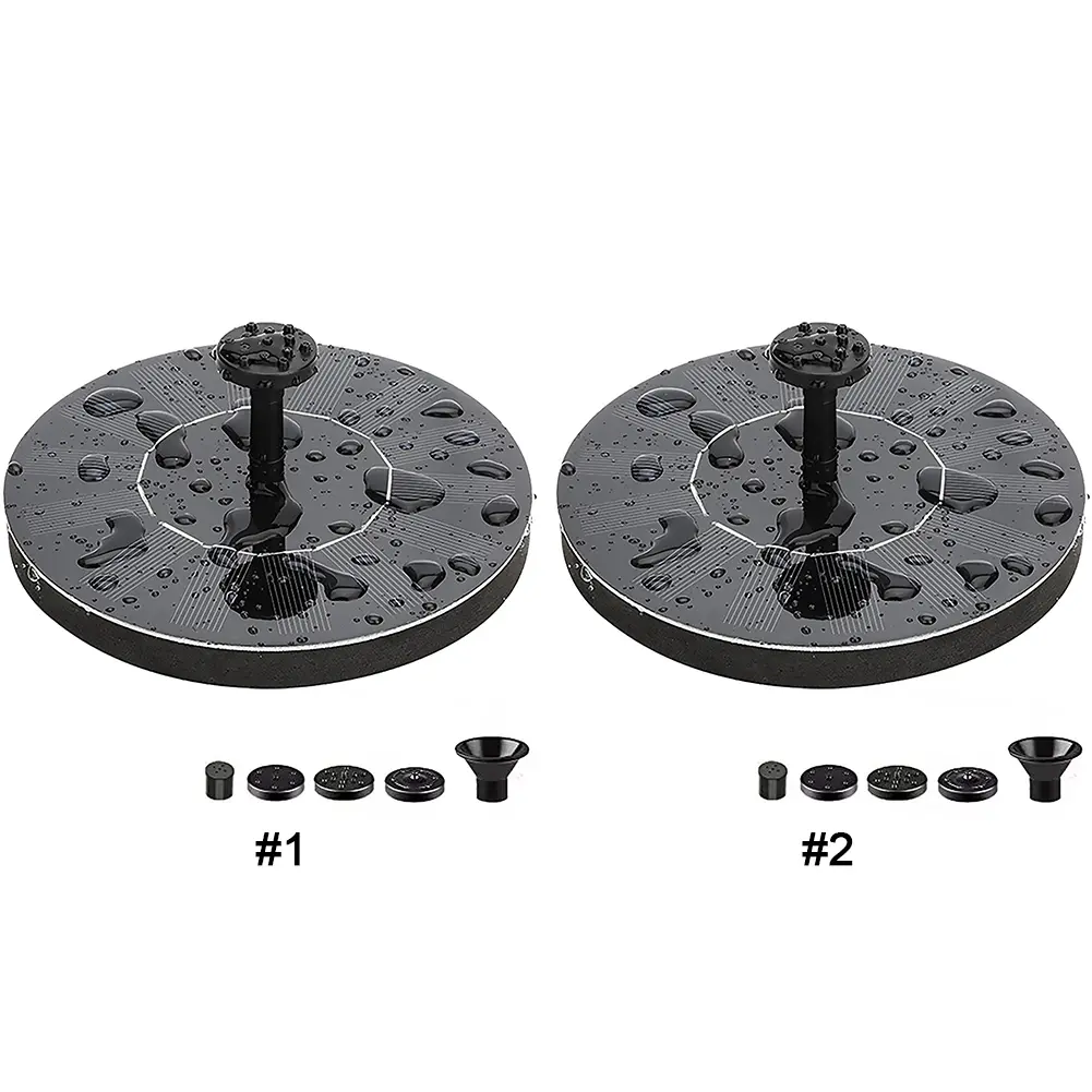 1W Free Standing Floating Birdbath Water Pumps Lift 35-50CM Solar Powered Floating Fountain Pump for Garden Ponds Pool Fish Tank