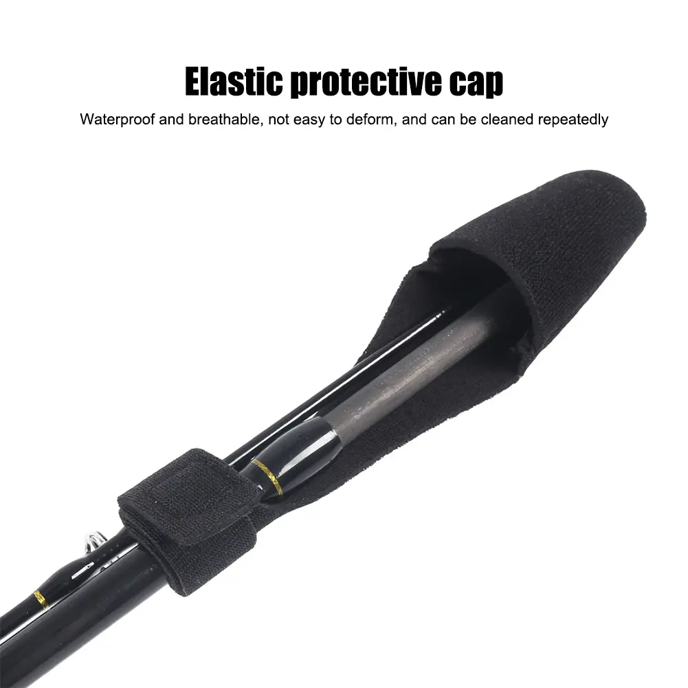 1-5pcs Fishing Rod Tie Tip Cover Sleeves Pole Tie Strap Fastener Protector Cases Fishing Rod Tip Cover Strap for Fisherman
