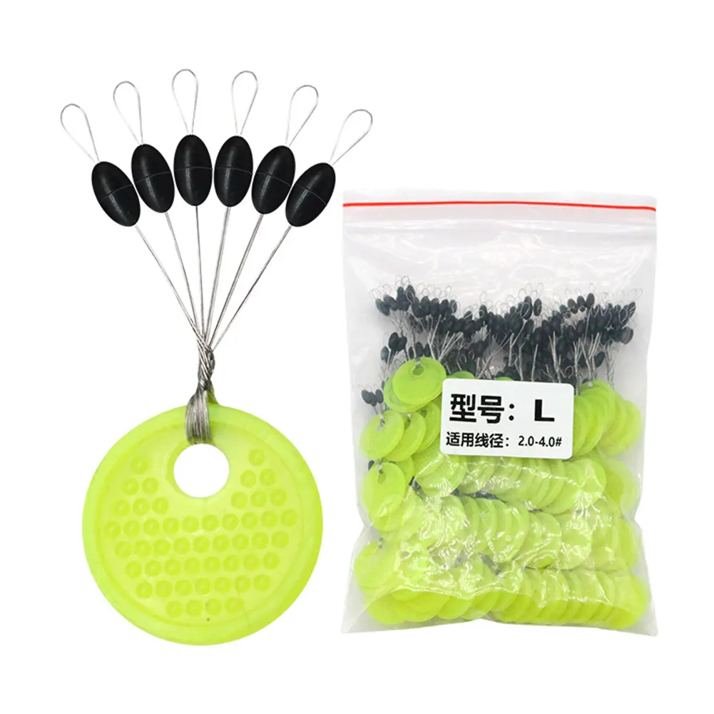 60pcs 10 Group Set Rubber Space Beans Stopper for Fishing Bait Fish Float Tools Carp Fishing Tackle Accessories 