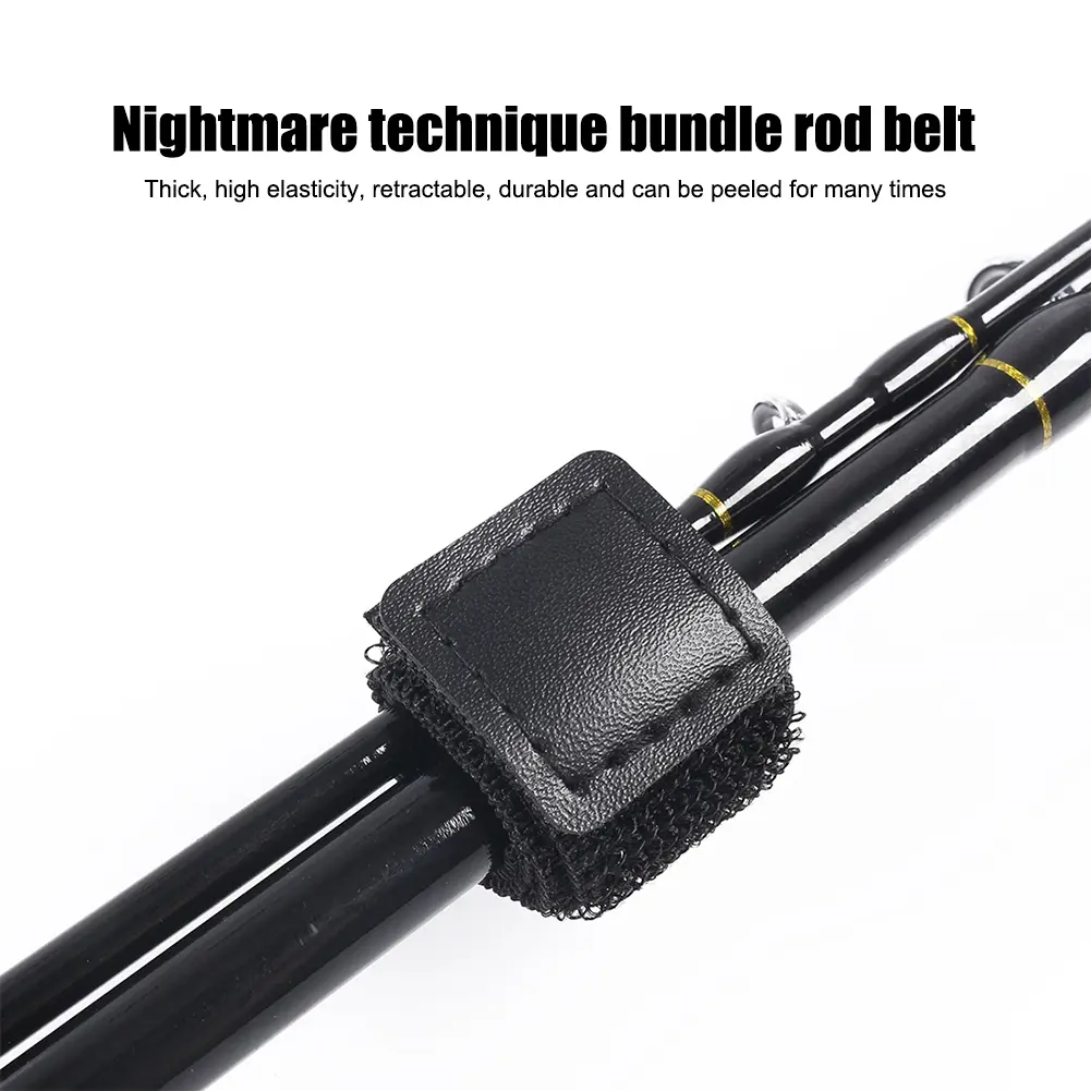 1-5pcs Fishing Rod Tie Tip Cover Sleeves Pole Tie Strap Fastener Protector Cases Fishing Rod Tip Cover Strap for Fisherman