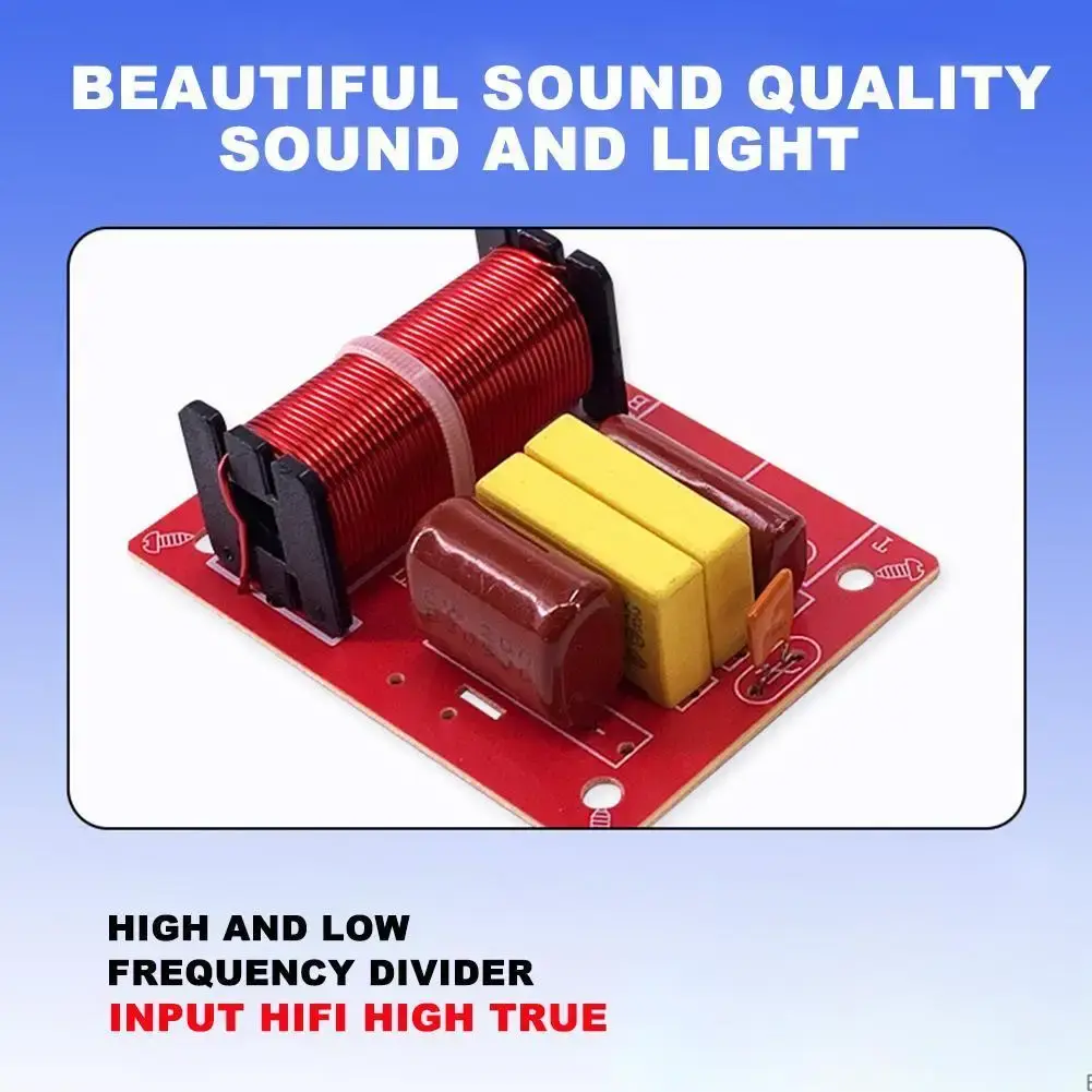 Speaker Frequency Divider Stereo Crossover WEAH-234 80W 2 Way Speaker Frequency Divider Audio Treble Bass Filter