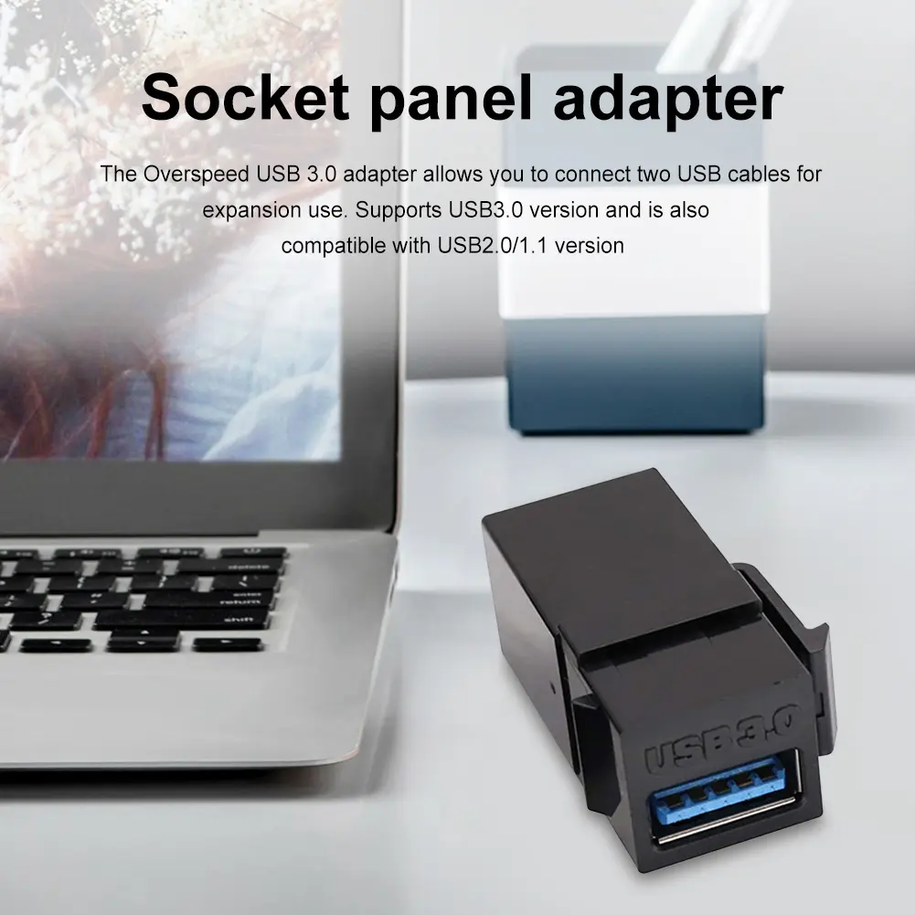 1-5PCS USB 3.0 Keystone Jack Inserts USB to USB Adapters Female to Female Connector for Wall Plate Outlet Panel