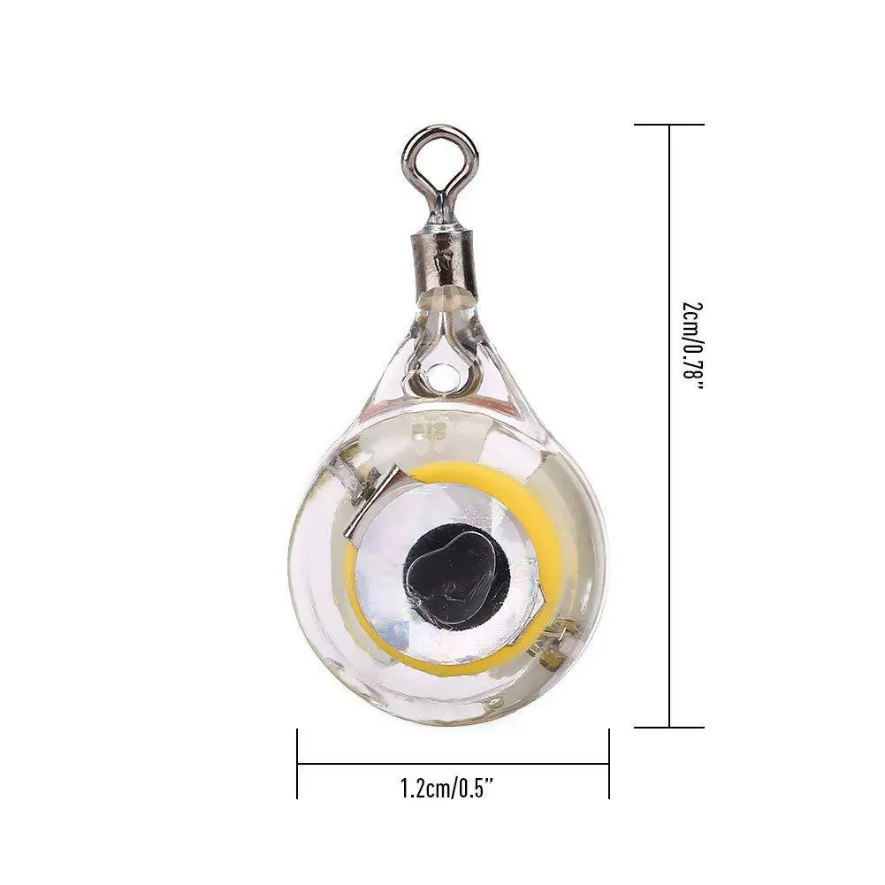 5-20PCS Fishing Lure Trap Light LED Deep Drop Underwater Eye Shape Fishing Squid Bait Luminous Lure Lamp for Attracting Fish