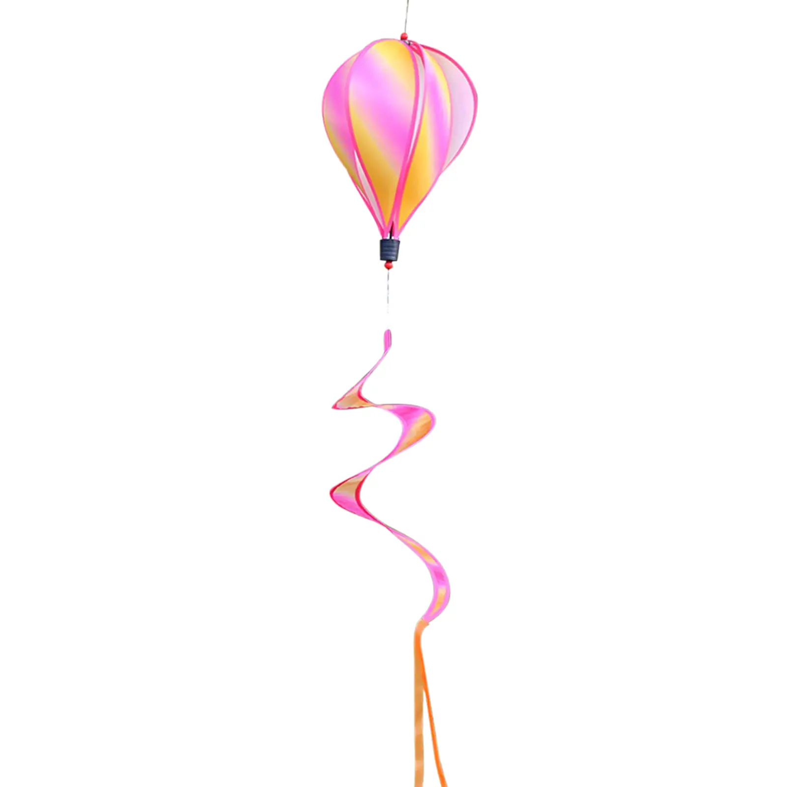 Wind Chimes Rainbow Hot Air Balloon Wind Spinner Rotating Sequin Windmill Wind Twister Hanging Decoration for Garden