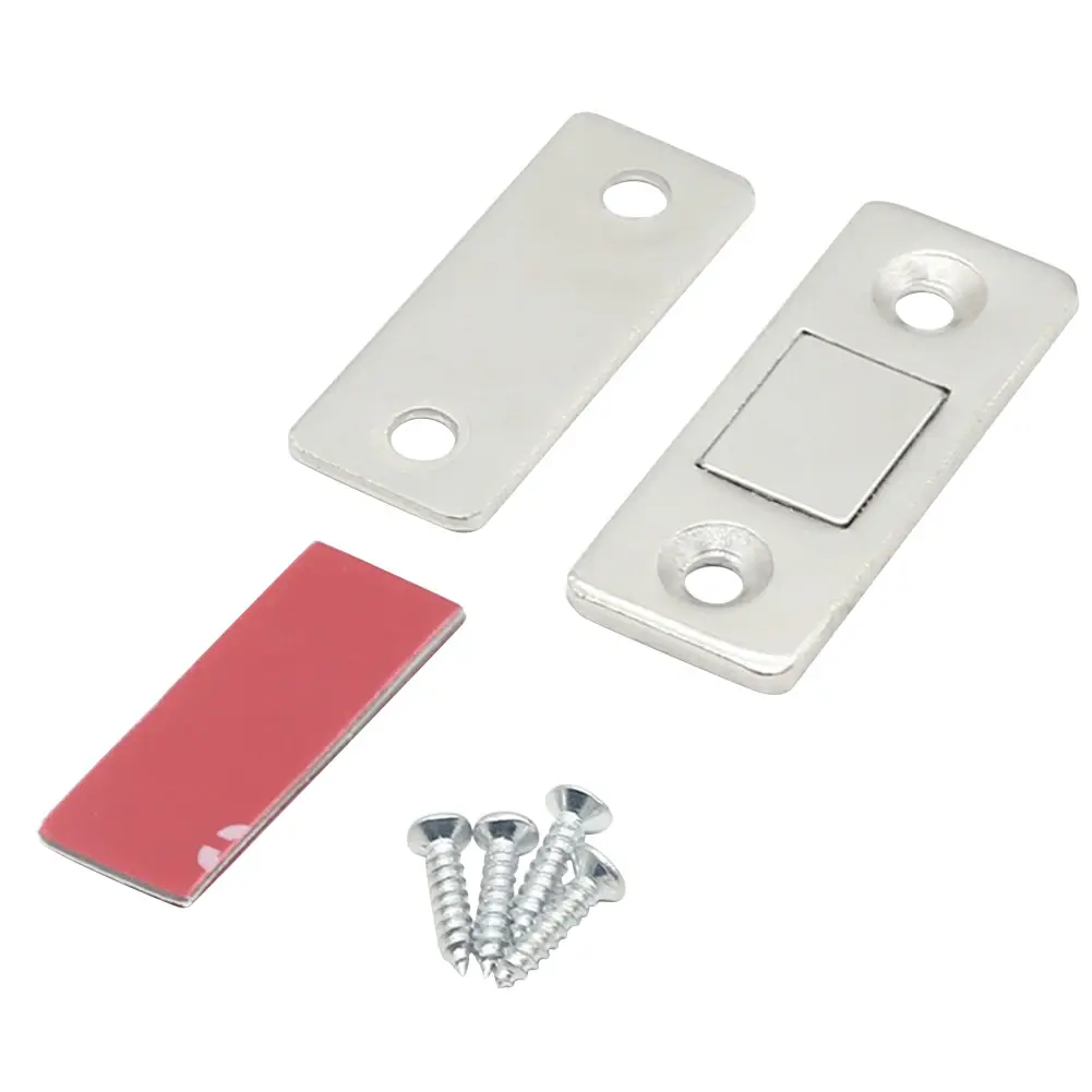 1-10 Sets Magnetic Cabinet Catches Door Stops Magnet Invisible Soft-Catch Ultra-Thin Anti-Rust Door Magnet with Screw for Home