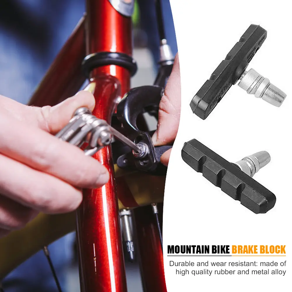 1-10PCS Mountain Road Bike Brake Blocks Rubber Bicycle V-brake Shoes Pads Cycling Parts