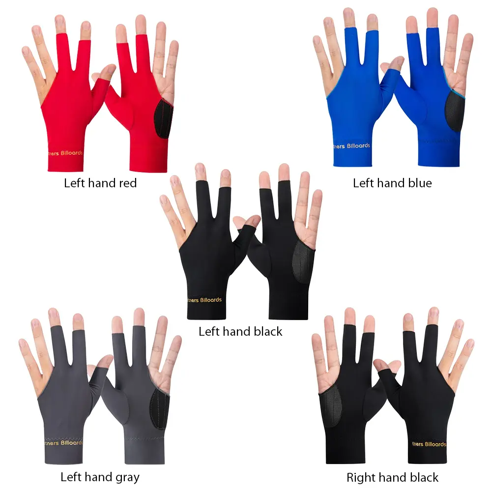 Billiard Gloves 3 Finger Snooker Glove Anti-Slip Snooker Pool Gloves Breathable Billiard Sports Accessories