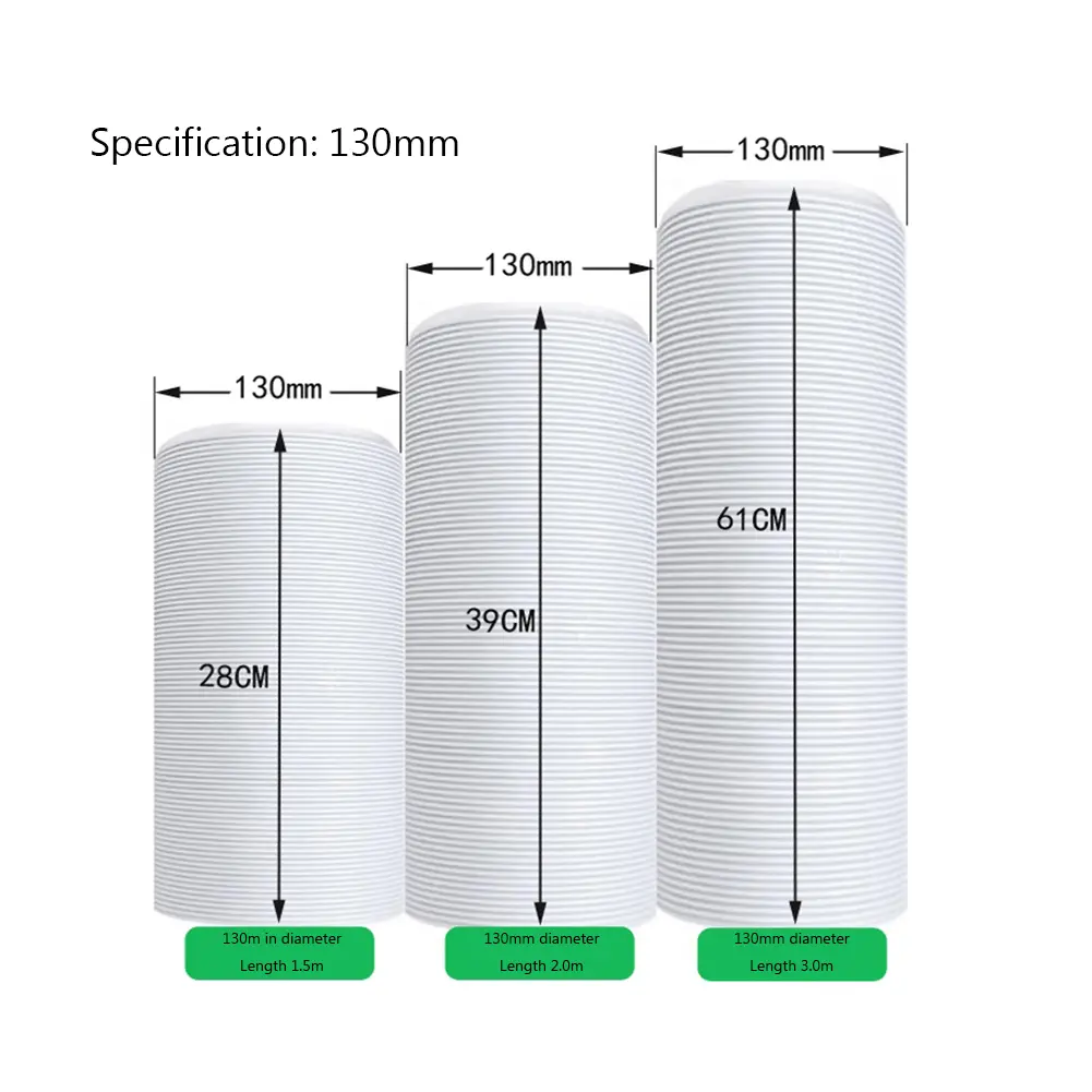 Universal Duct Extension Pipe Telescopic Flexible  Exhaust Hose Accessories Vent Hose for Mobile Air Conditioning