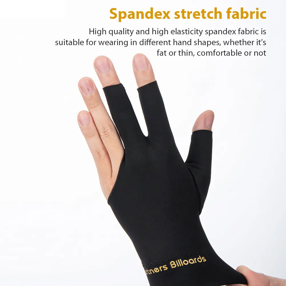 Billiard Gloves 3 Finger Snooker Glove Anti-Slip Snooker Pool Gloves Breathable Billiard Sports Accessories