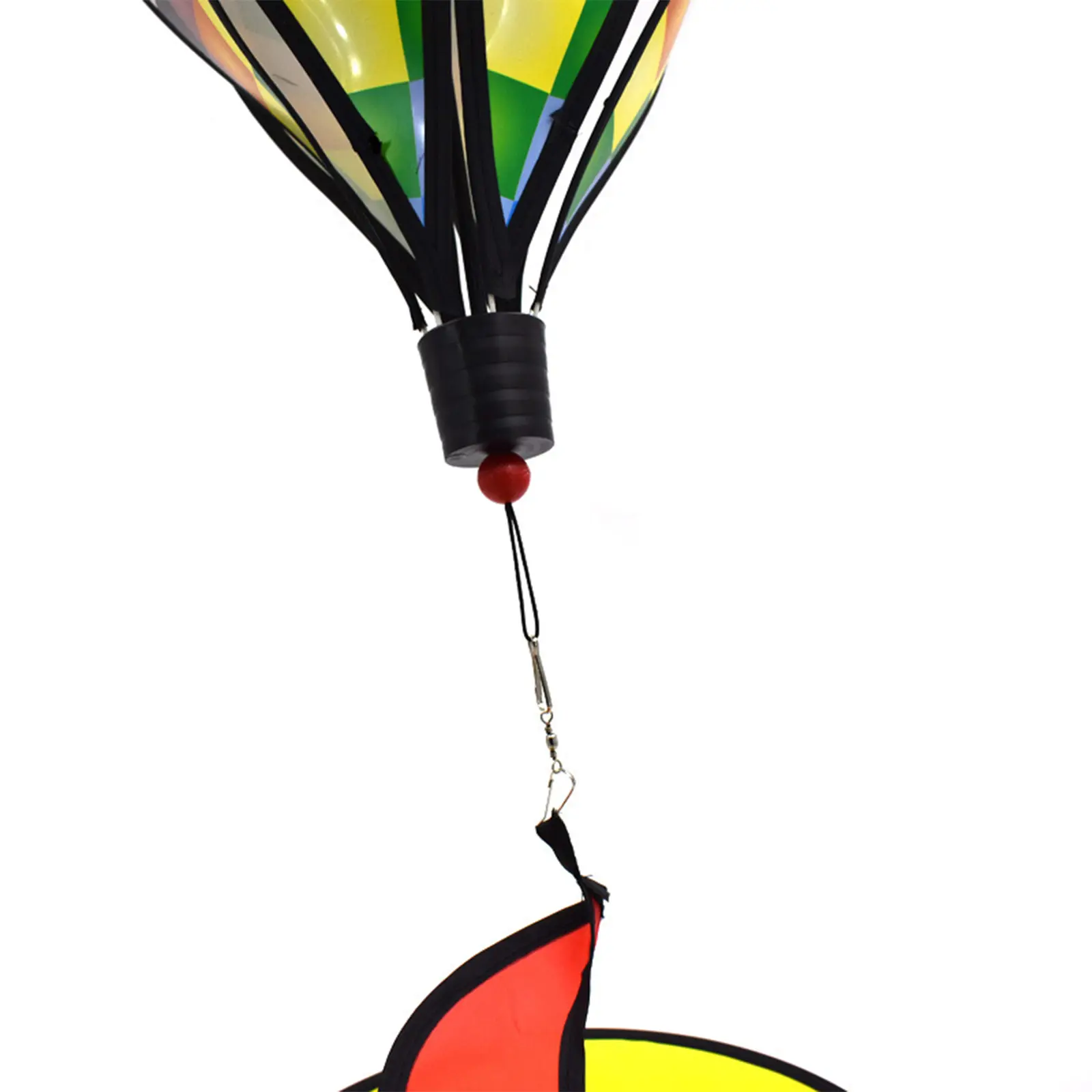 Wind Chimes Rainbow Hot Air Balloon Wind Spinner Rotating Sequin Windmill Wind Twister Hanging Decoration for Garden