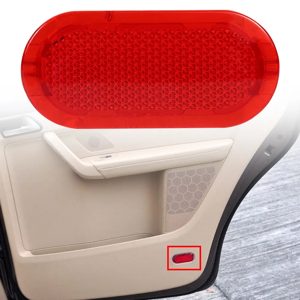 Red Car Interior Door Trim Panel Reflector 6Q0947419 for Beetle Caddy Touran Plastic 70x30 mm Fit for VW Polo 2002-2010