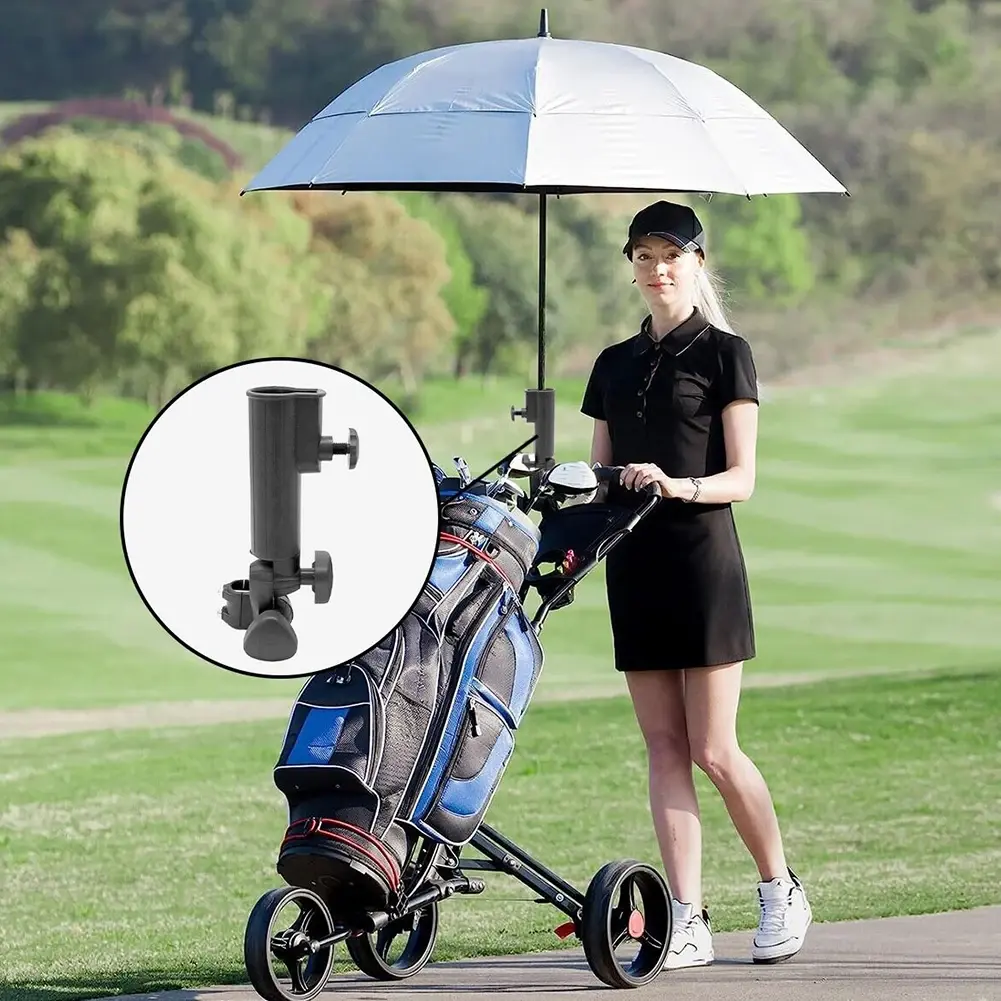 Golf Cart Umbrella Holder Plastic Umbrella Storage Stand Multifunction Golf Trolley Umbrella Stand  Adjustable Umbrella Mounting
