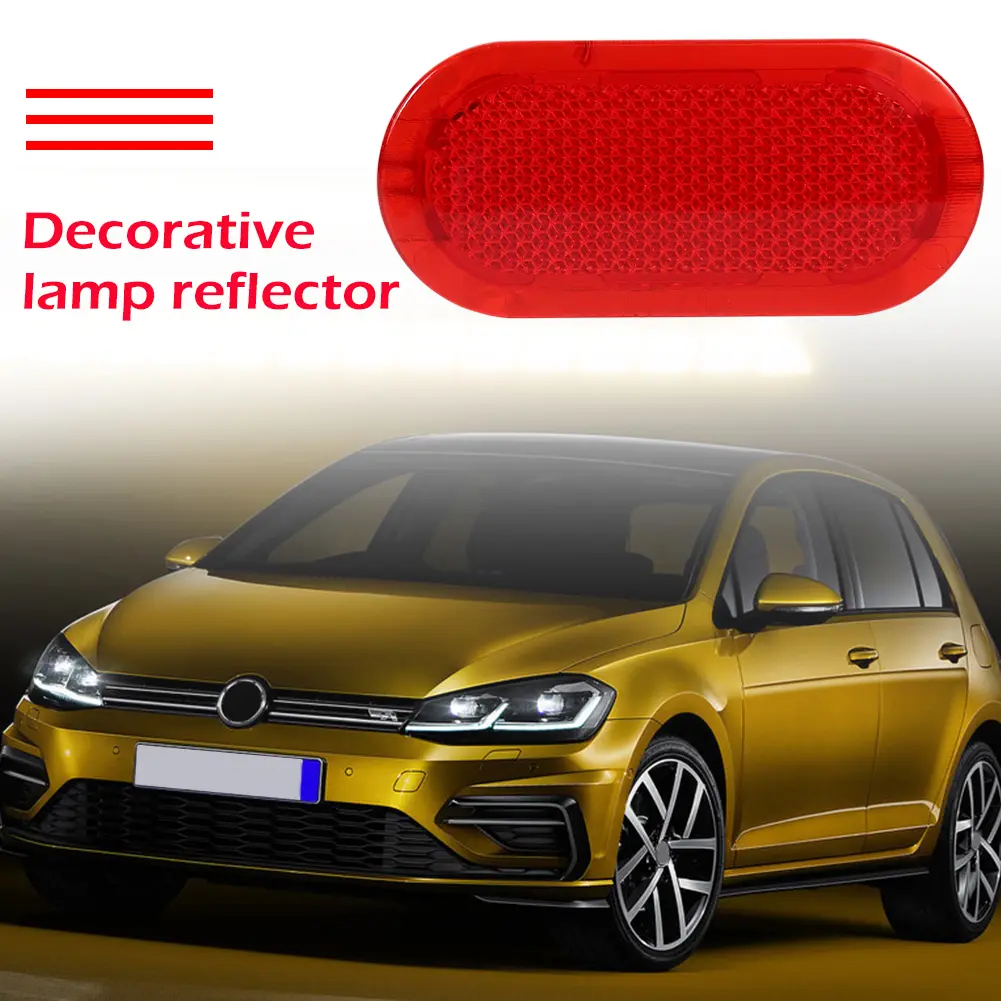 Red Car Interior Door Trim Panel Reflector 6Q0947419 for Beetle Caddy Touran Plastic 70x30 mm Fit for VW Polo 2002-2010