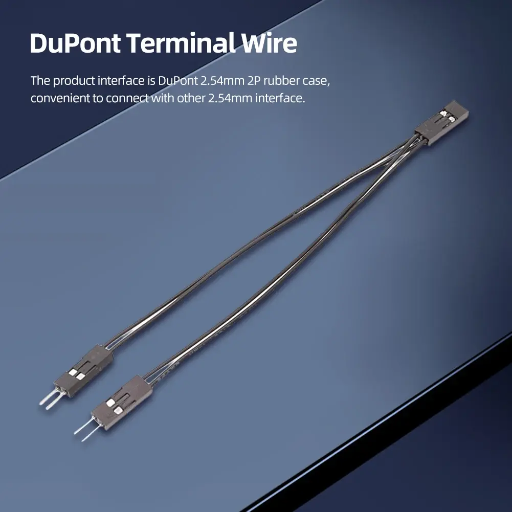 Dupont Terminal Wire 2.54mm Single Female To Dual Male Jumper 10cm 2 Pins for PC Motherboard Power SW/Reset HDD Hard Drive