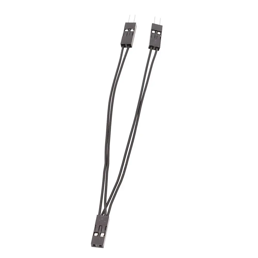 Dupont Terminal Wire 2.54mm Single Female To Dual Male Jumper 10cm 2 Pins for PC Motherboard Power SW/Reset HDD Hard Drive