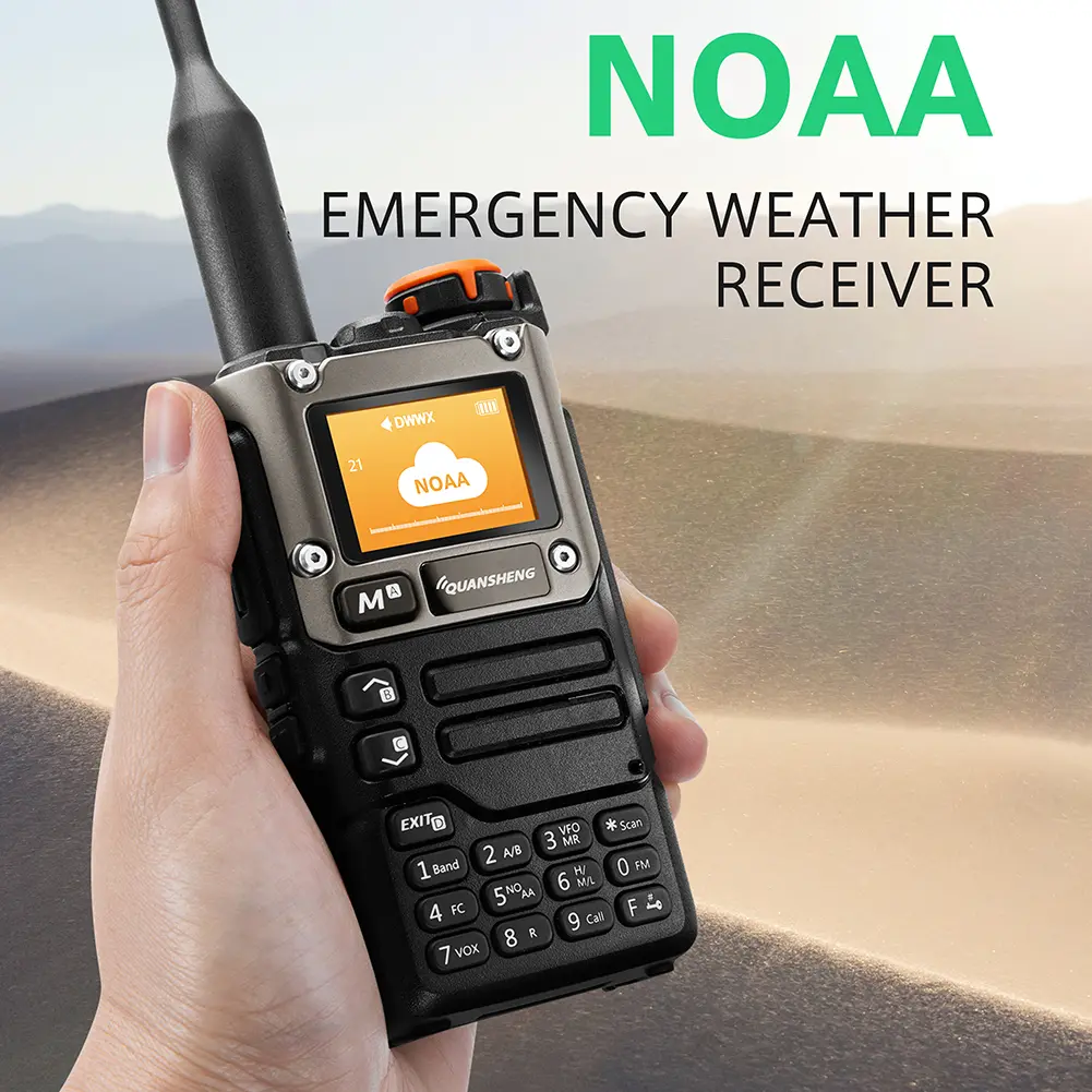 UV-K6 Two Way Radio UHF VHF DTMF FM Portable Multi-Band Transceiver NOAA Wireless Frequency Two Way CB Radio Communicator Device