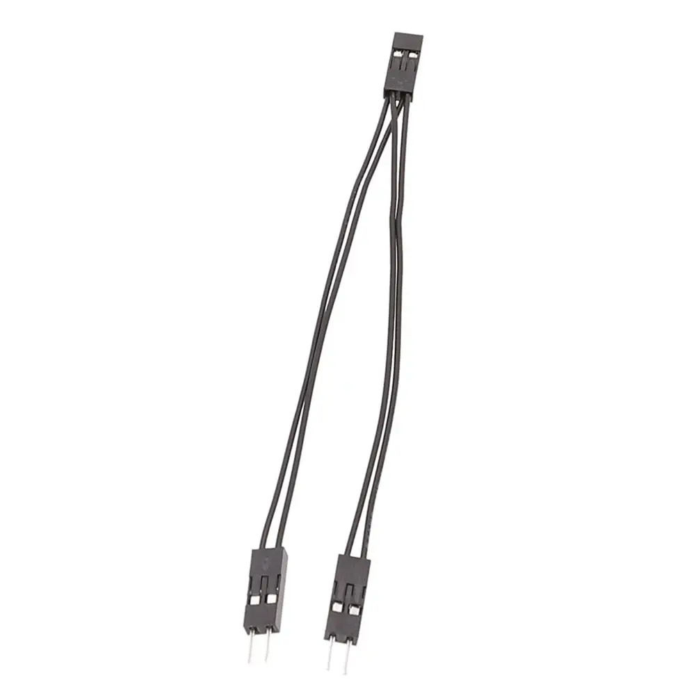 Dupont Terminal Wire 2.54mm Single Female To Dual Male Jumper 10cm 2 Pins for PC Motherboard Power SW/Reset HDD Hard Drive