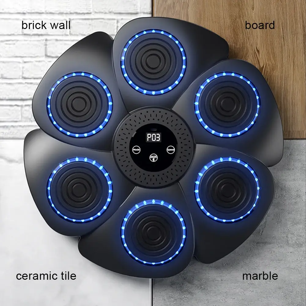 Smart Music Boxing Machine Bluetooth Boxing Reaction Wall Target Muay Thai Training Sandbag RGB Light Punching Equipment ﻿