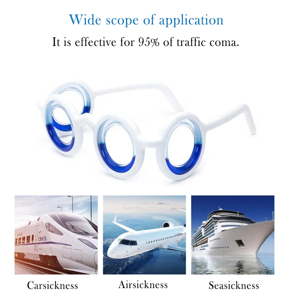 Anti-Vertigo Glasses Without Lens Motion Sickness Glasses Detachable Lightweight for Old Adults Children Anti-Sickness Glasses