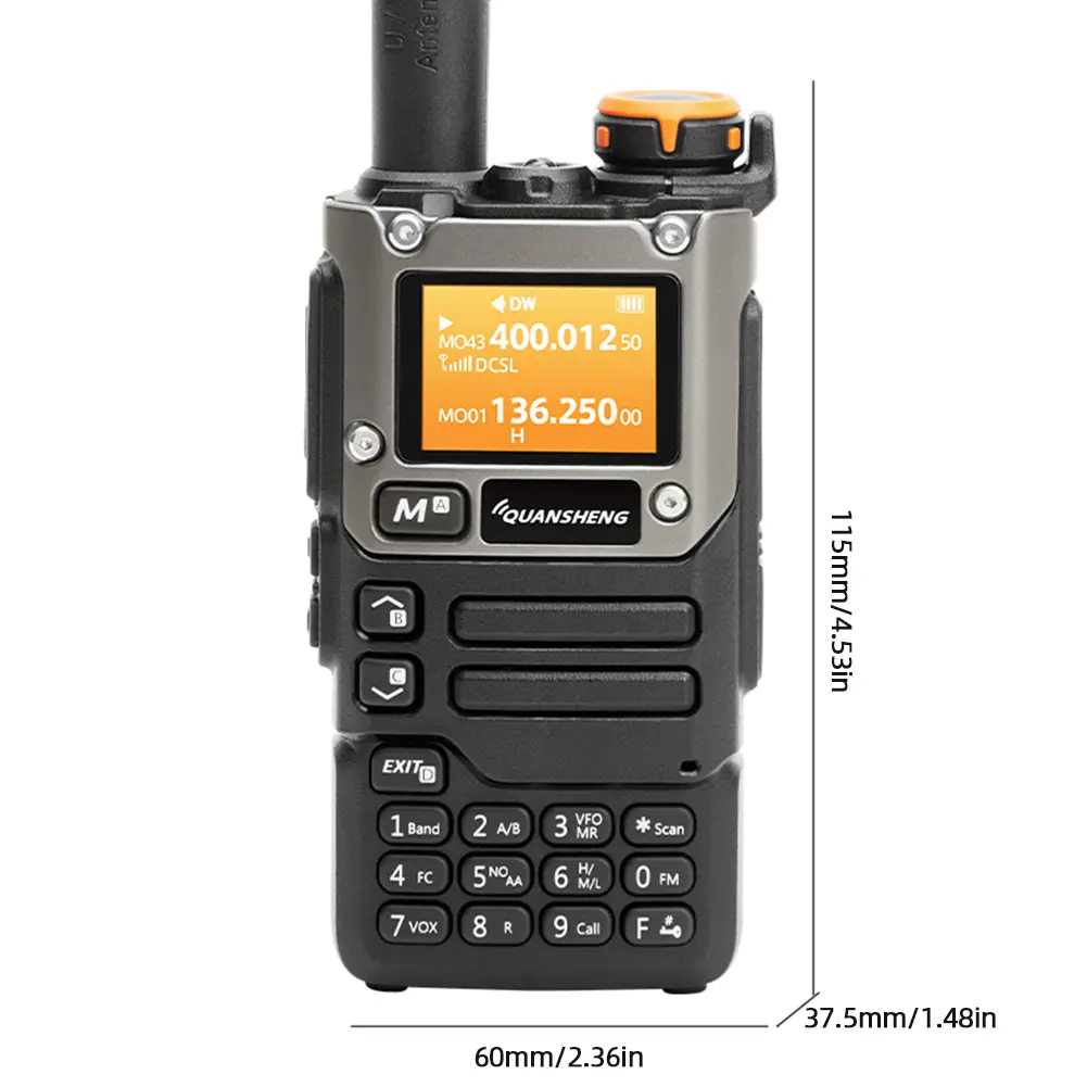 UV-K6 Two Way Radio UHF VHF DTMF FM Portable Multi-Band Transceiver NOAA Wireless Frequency Two Way CB Radio Communicator Device