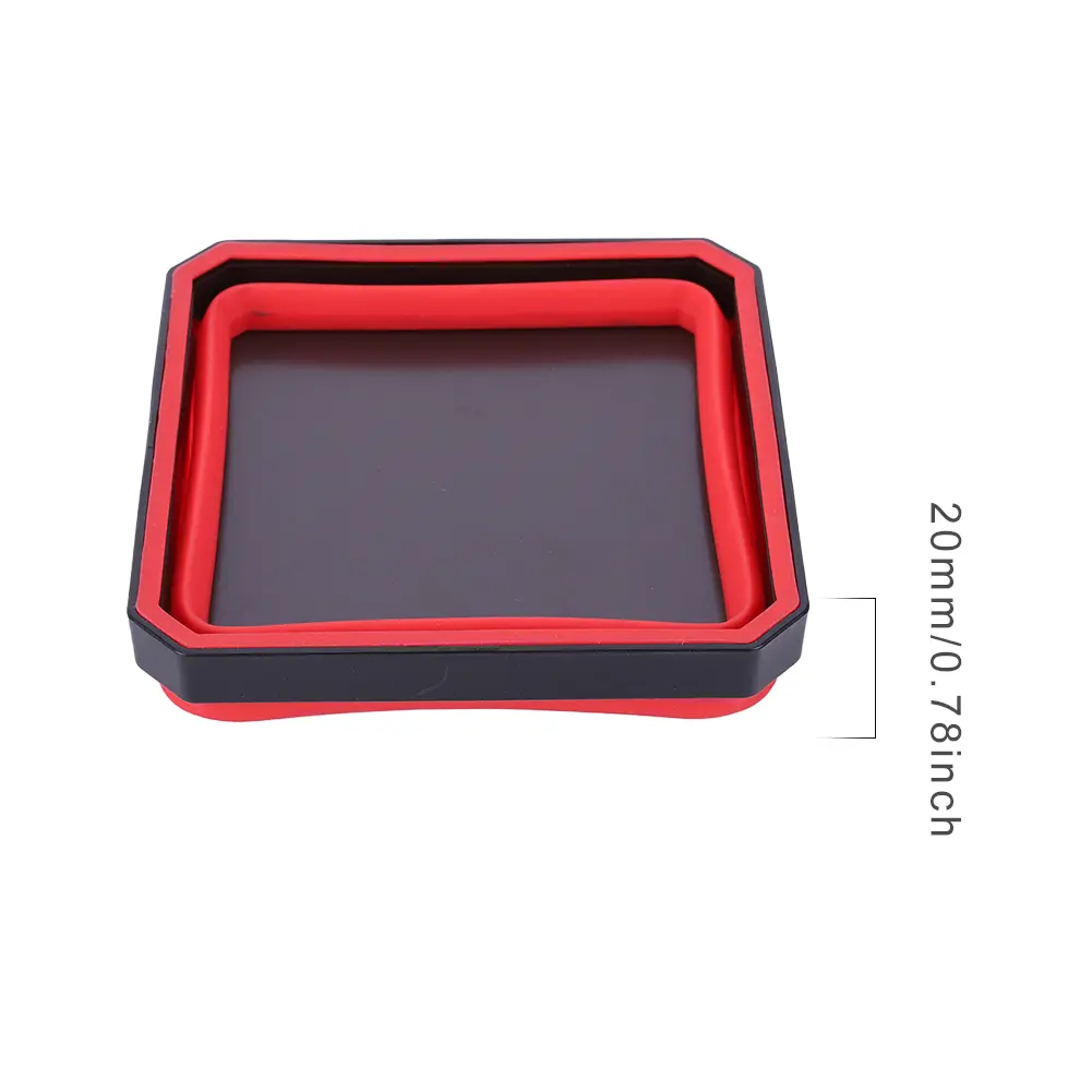 4.53 In Plumber Carpenters Tool Organizer Multicolor Collapsible Magnetic Parts Tray Storage Plate Box Tray for Small Metal Part