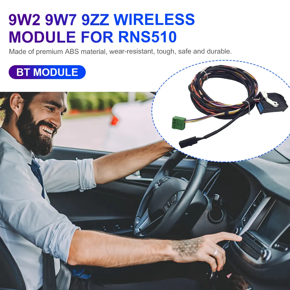 Bluetooth-compatible Radio Audio Player Adapter RCD510 RNS510 Car Stereo Radio Plug Harness with Mic for VW Golf MK5 MK6