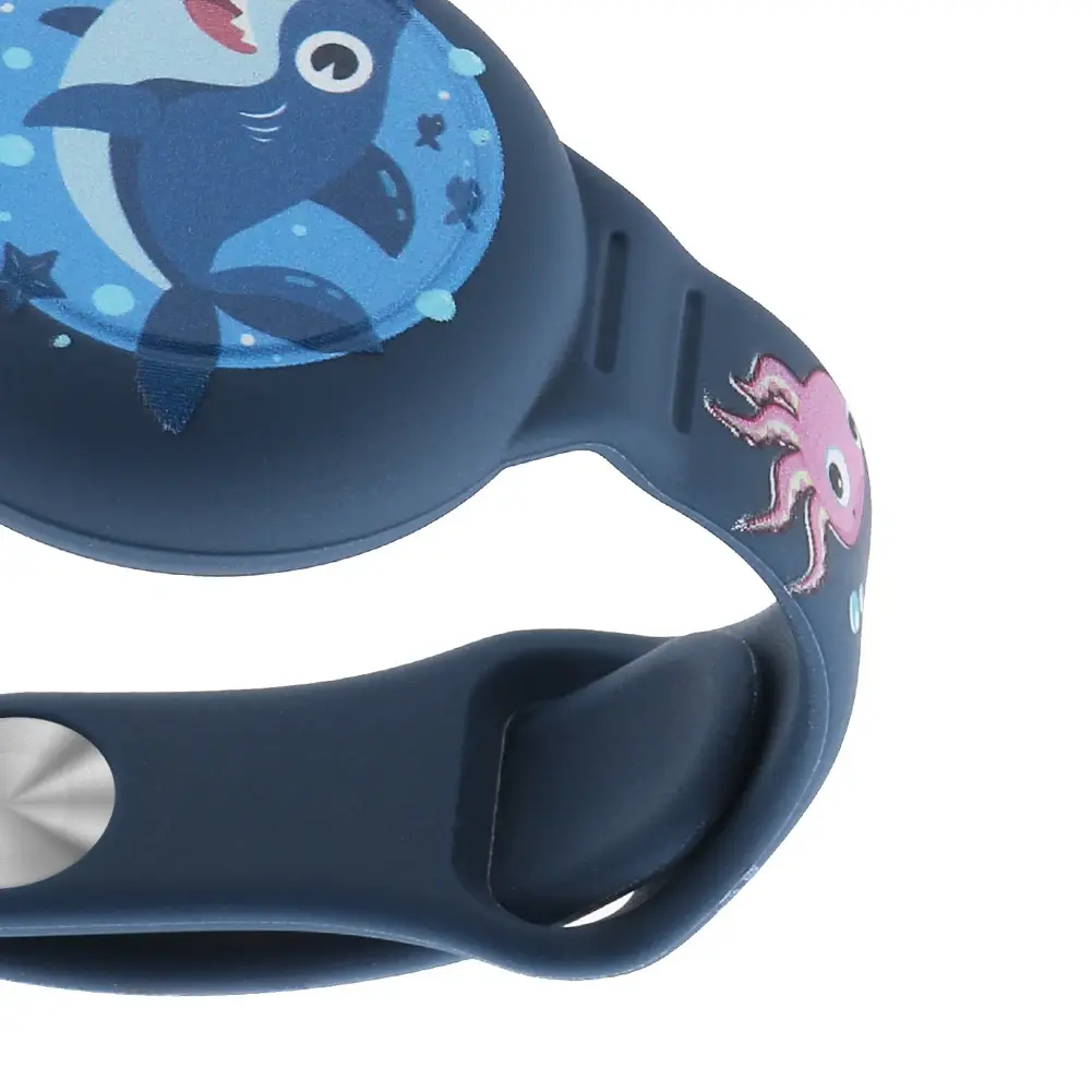 Cartoon Wristband Waterproof Kids Watch Band Silicone Lightweight GPS Tracker Holder for AirTag Compatible with Apple Airtag
