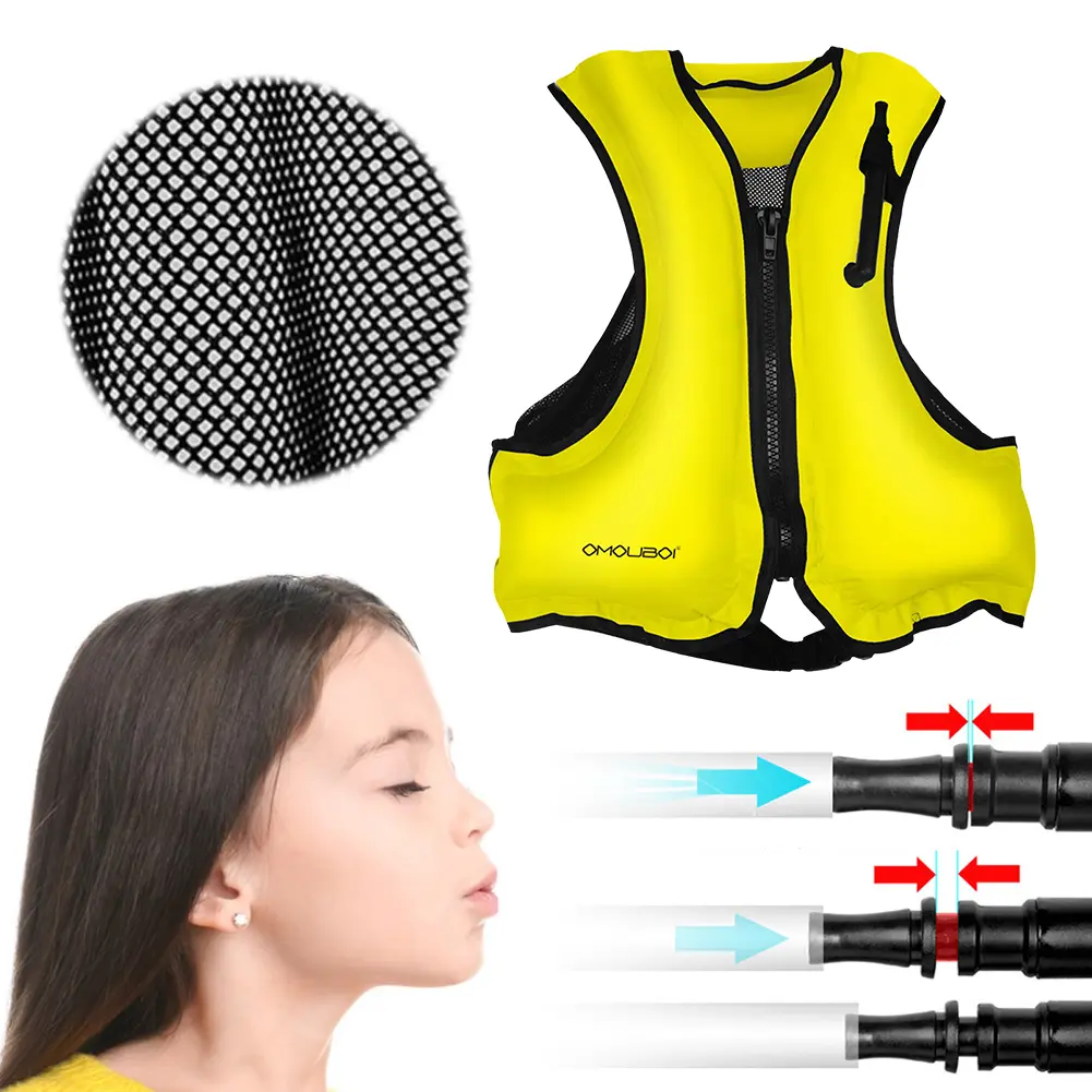 Snorkel Vest for Men Women Inflatable Snorkeling Vest Portable Swim Jacket Buoyancy Vest for Snorkeling Swim Kayaking Boating