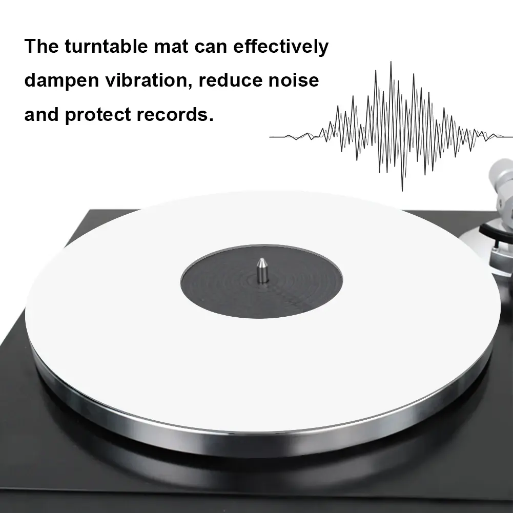 Turntable Mat 12in Vinyl Record Pad Anti-vibration Acrylic Record Player Platter Slipmat Record Player Mat for Phonograph