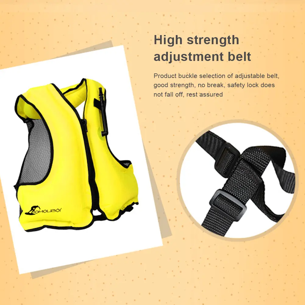 Snorkel Vest for Men Women Inflatable Snorkeling Vest Portable Swim Jacket Buoyancy Vest for Snorkeling Swim Kayaking Boating