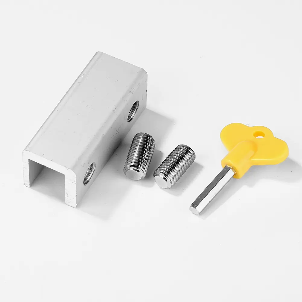 Security Anti-theft Key Lock Aluminum Alloy Window Sliding Doors Restrictor Door Household Hardware for Baby Kids Safety