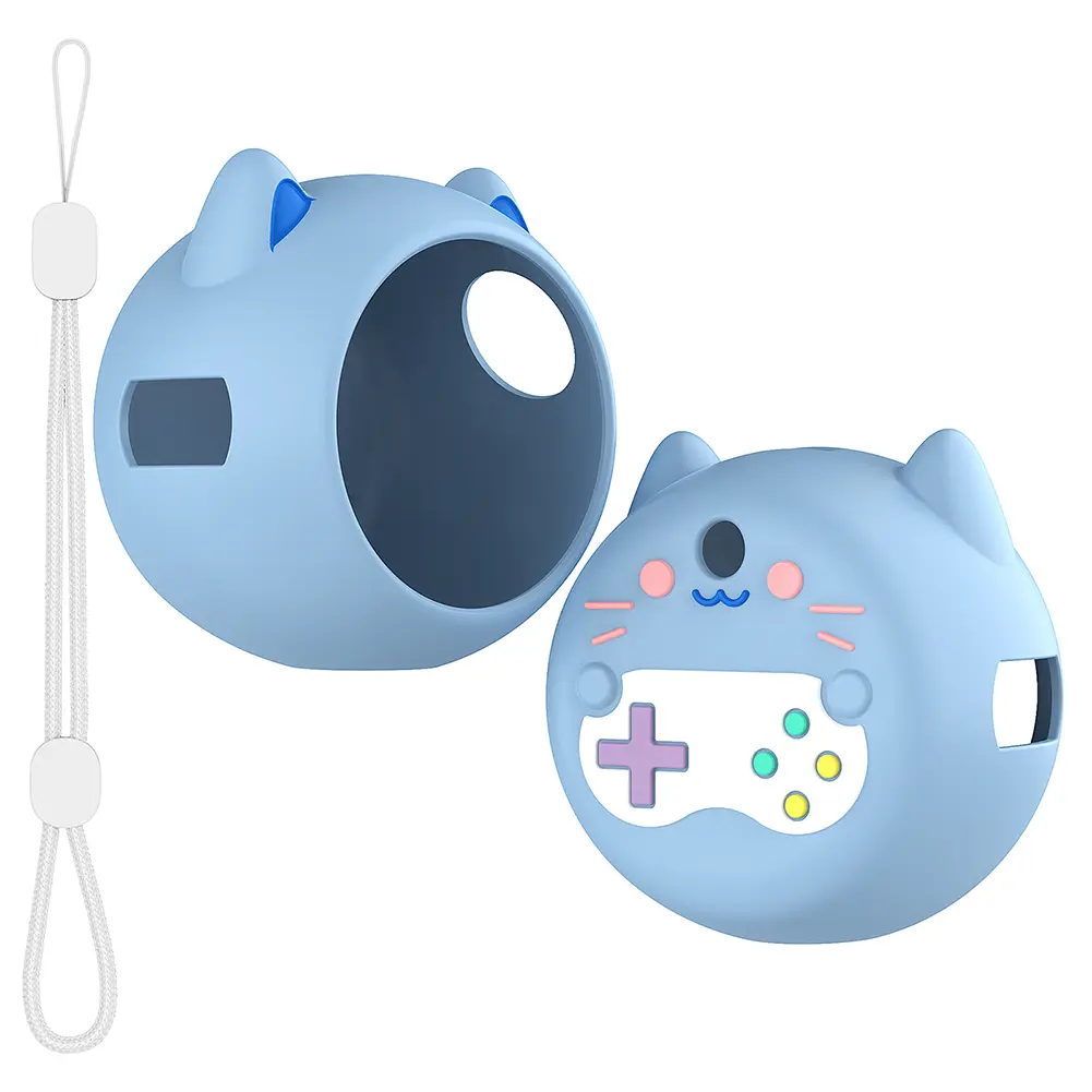 Silicone Case Protective Skin Sleeve Shockproof Protective Cover with Lanyard for Punirunes Virtual Electronic Pets Accessories