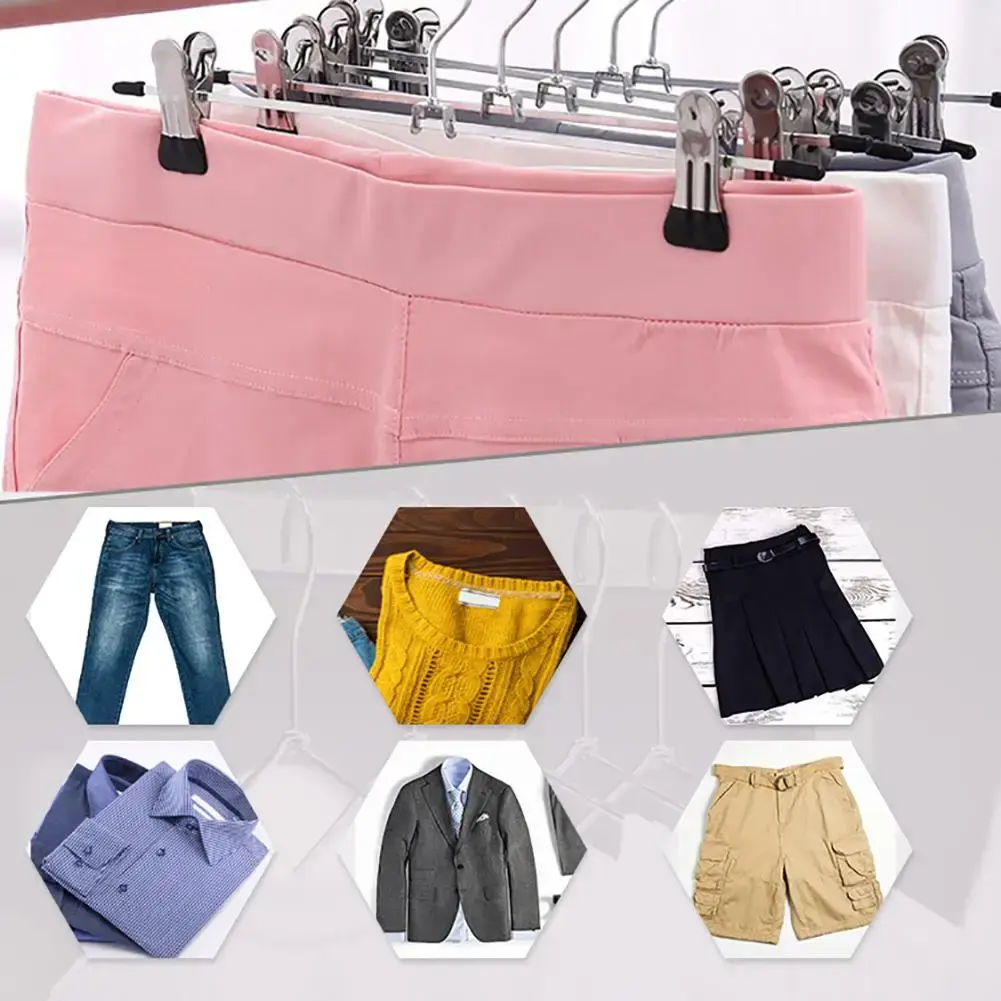 10-30pcs Hangers For Clothes Pants Dress Skirts Practical Trousers Rack Non-slip Hanger Clip Household Daily Necessities