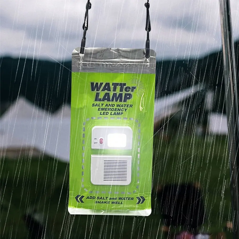 Portable Camping Lamp Salt Water LED Emergency Lamp for Outdoor Camping Night Fishing Lamp Energy Saving Lamp Travel Supplies