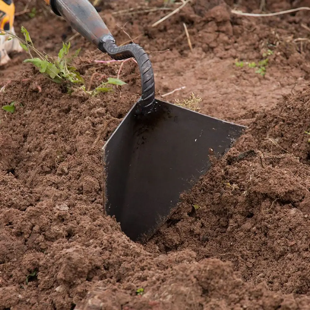 Farm Tools Hoes Triangle Small Tip Hoe Agricultural Land Turning Loose Soil Hoe Hand Plow/Manual Plough Rake Hoe Garden Tools