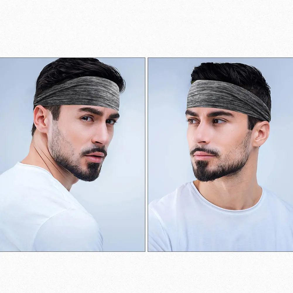 Sports Headbands For Men Woman Gym Yoga Sweat Hair Bands Soft Elastic Hairbands Stretch Outdoor Sport Sweatbands
