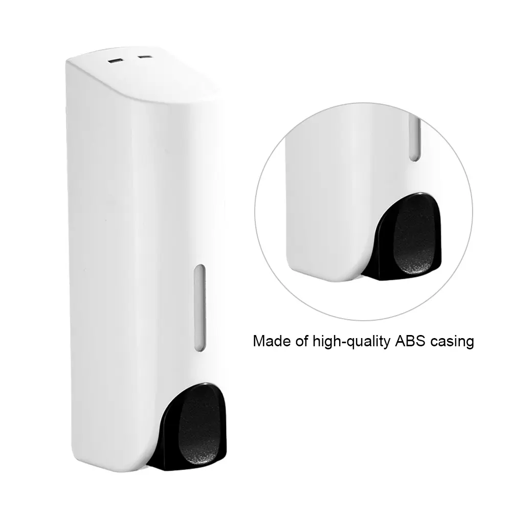 350ML Liquid Soap Container Wall Mount Shower Gel Lotion Soap Dispenser Refillable with Clear Window for Home Hotel Restaurant