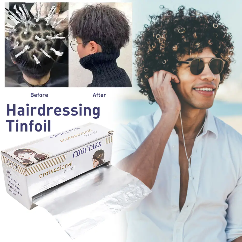 1 Roll Hair Mask Perm Paper Thicken 15cmx50m Tin Foil Nail Stickers Hairdressing Perm Foil for Salon Barber Shop