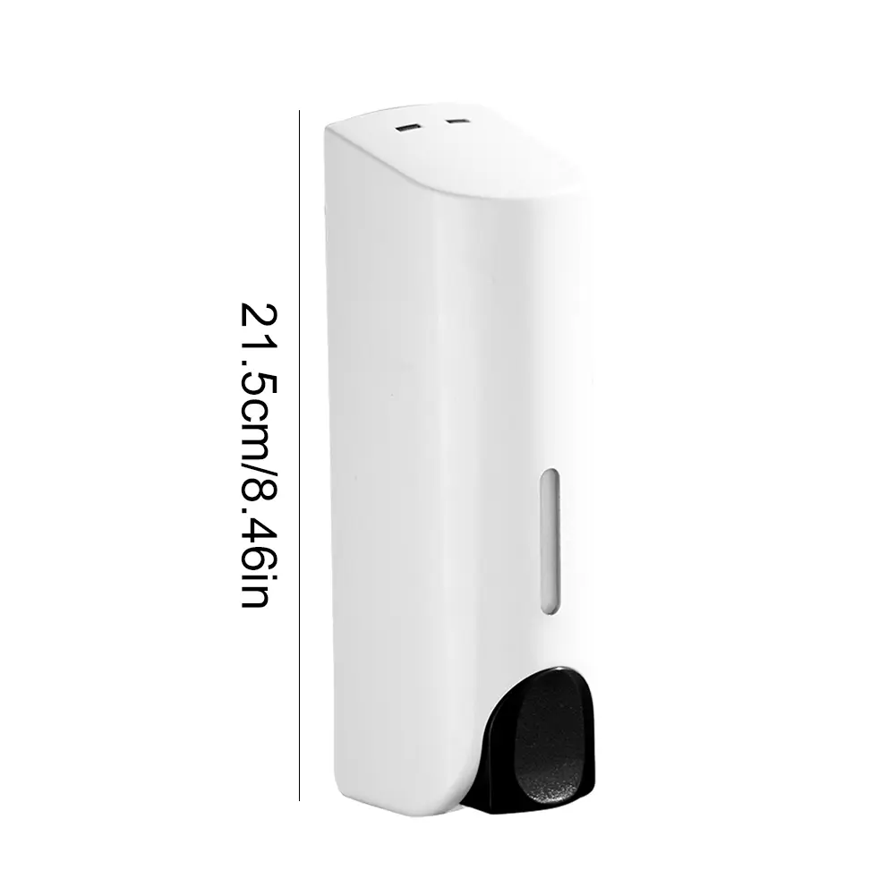 350ML Liquid Soap Container Wall Mount Shower Gel Lotion Soap Dispenser Refillable with Clear Window for Home Hotel Restaurant