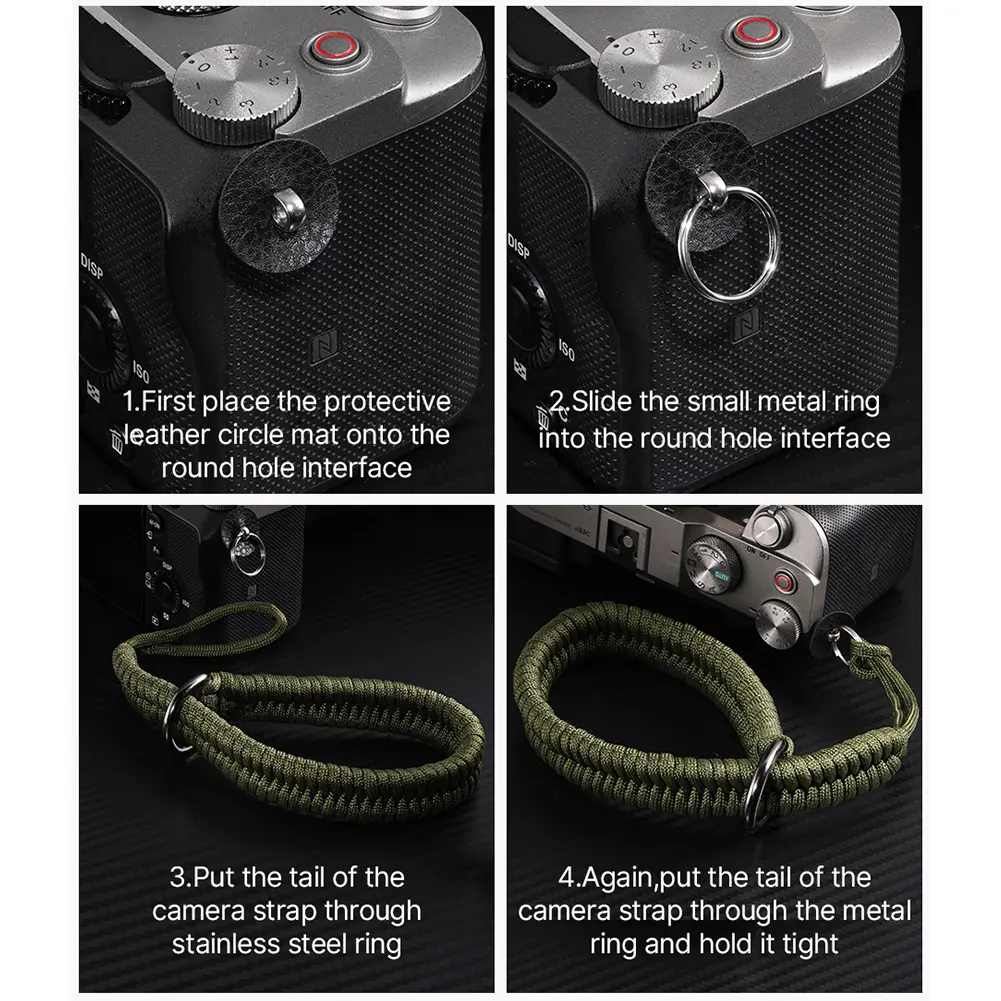 Handmade Woven Camera Wrist Strap with Safer Connector Camera Hand Strap Safety Strap for Canon Nikon Sony Fuji Leica Olympus