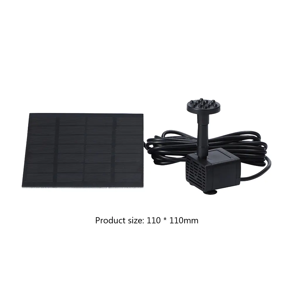 Solar Fountain Pump Replaceable with 6 Nozzles Aquarium Wave Maker Easy Installation Multifunctional Portable for Outdoor Garden