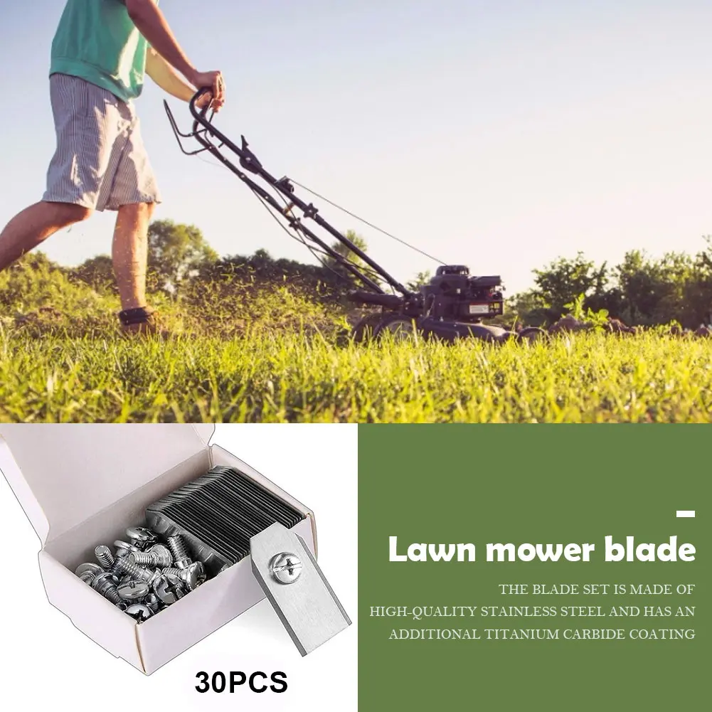 18-60pcs Lawn Mower Cutting Blades Replacement Stainless Steel Cutting Blade Set for Husqvarna Automower/Yardforce/Gardena