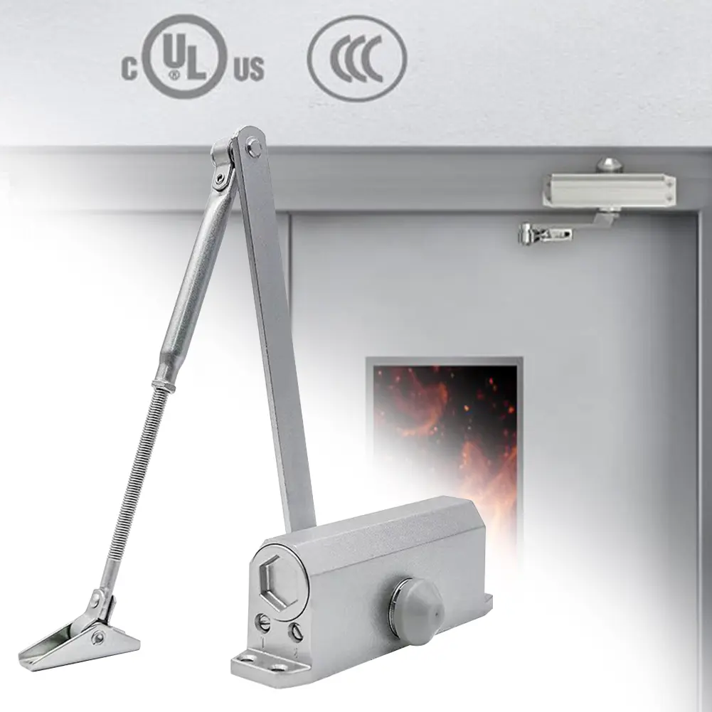 Automatic Gate Closer Metal Spring Buffer Door Closer Versatile Mute Closing Door Tool for Residential Commercial Use