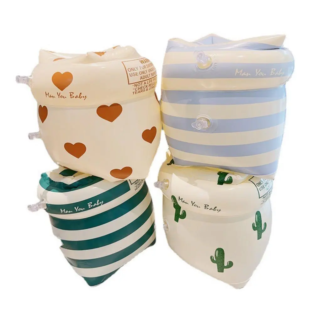 1Pair Swim Buoyancy Sleeve Double Air Bag Inflatable Floating Arm Circle Sleeves Printed Adult Kids Swimming Accessories