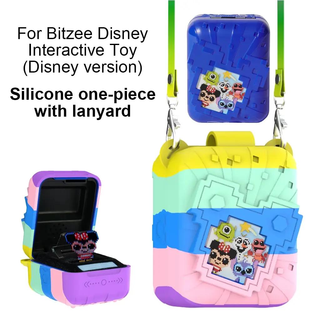For Bitzee Dis ney Interactive Toy Digital Pet Silicone Protective Cover With Lanyard Dustproof Shockproof Carry Case Accessorie