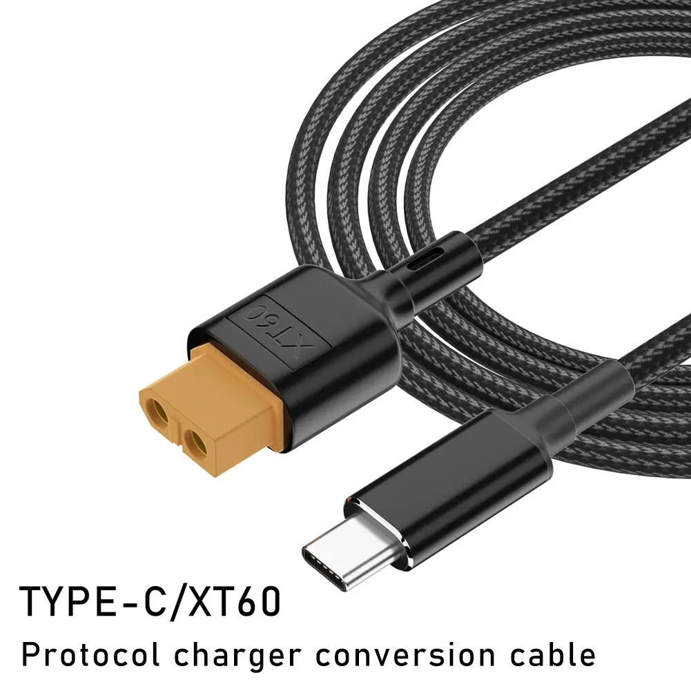 USB C to XT60 Adapter Type-C to XT60 Charging Cable PD2.0 100W 20V 5A Charging Cord Adapter for ToolkitRC SC100 50/100cm