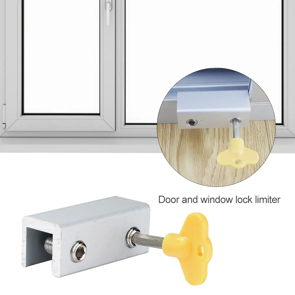 1-10pcs Adjustable Window Lock Stopper Security Anti-theft Lock with Key Portable Sliding Sash Stopper For Baby Kids Child